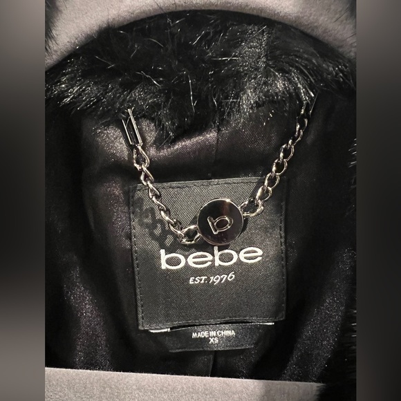 Bebe faux fur coat in black - Picture 3 of 3
